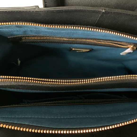 Designer Brian Atwood Leather AHAVEN Tassel Zip Pocket BLACK Tote Hand Bag NWT - Picture 9 of 13